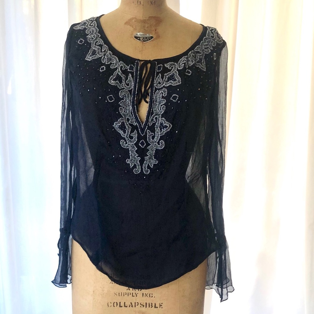 Emma Black beautiful silk blouse